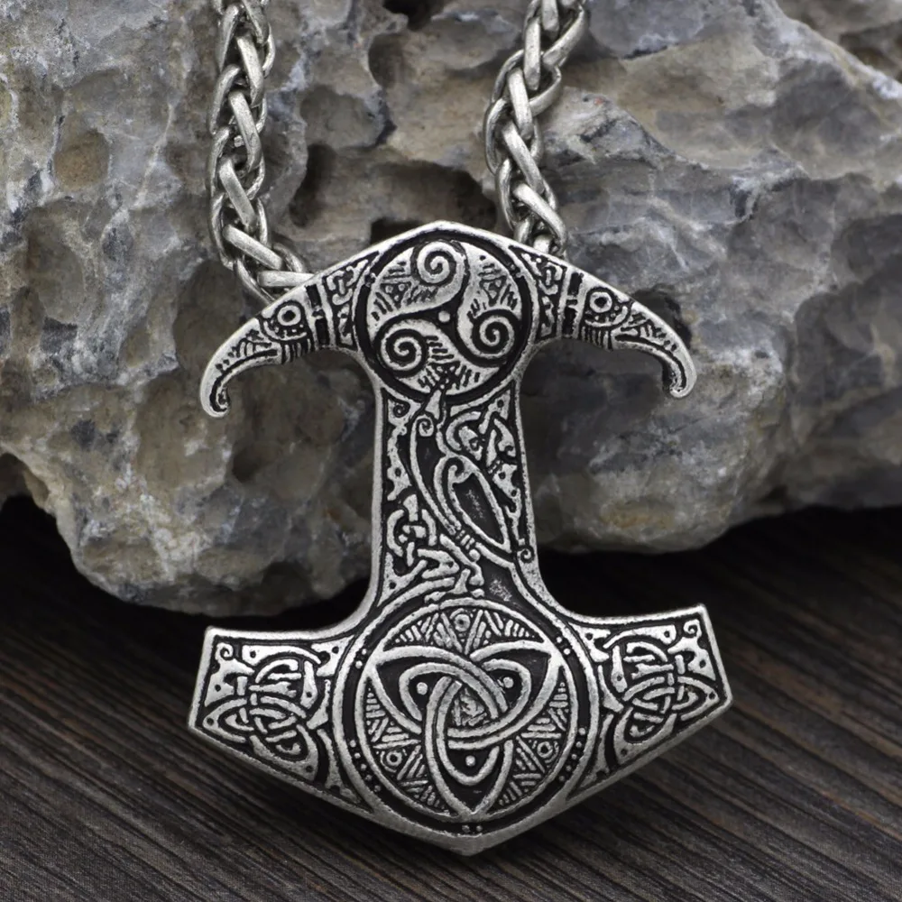 Schlüsselanhänger Thorshammer Mjölnir K21.3 Götter Thor Runen Ornament Vikings 