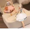 Collier Long en cristal doré et argenté pour femme, élégant et magnifique, ballerine romantique, chaîne de pull sauvage ► Photo 2/6