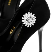 IngeSight. Z 2 подвеска «кусочки» цветок Кристалл обуви украшения для женщин ножной браслет обувь клип выпускного вечера свадебные модные ювелирные аксессуары