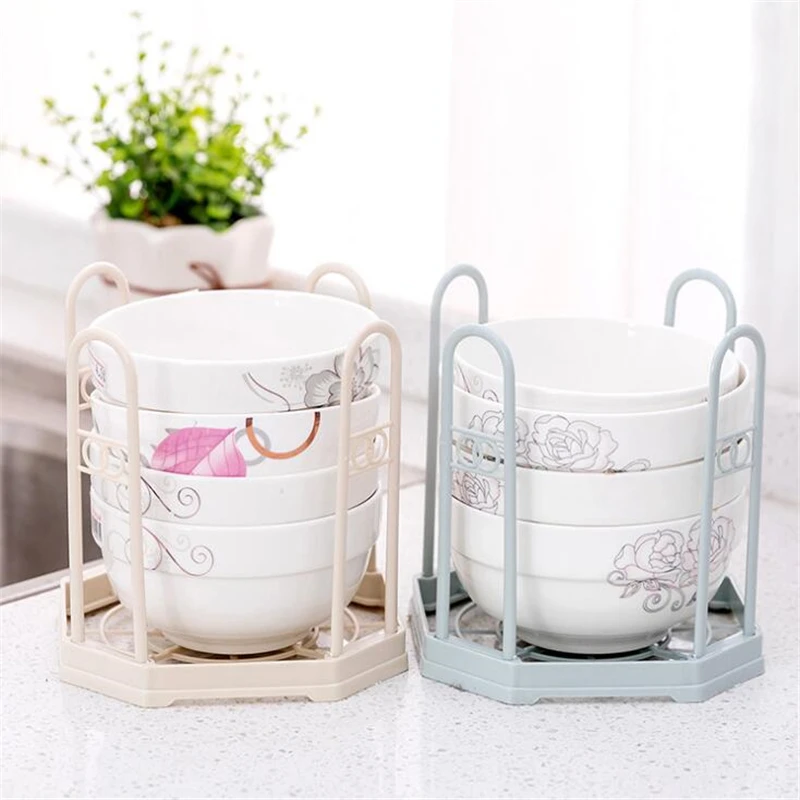 

Creative Bowl Rack Holder Drain Water House Dish Storage Rack Plate Fold Rack Kitchen Storage Tool Durable Healthy Plastic Dish