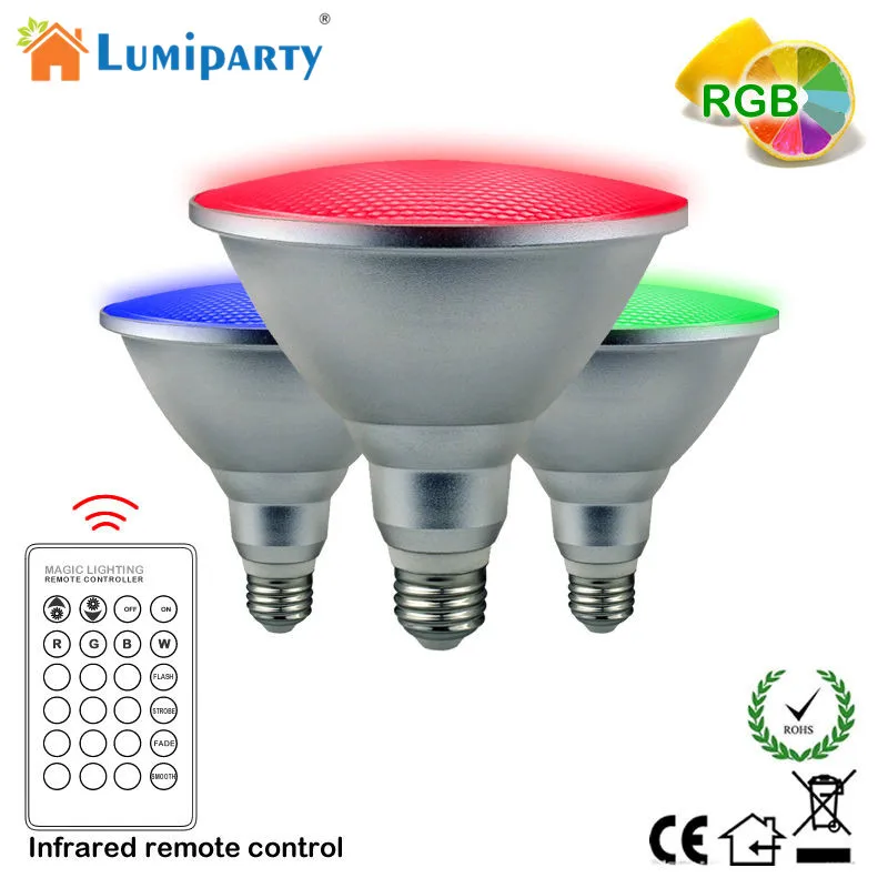 

10W 20W Par30 Par38 LED RGB Spotlight Bulb Outdoors Water-Resistant Color Changing Magic Bulb
