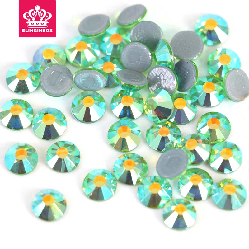 

2028 SS6-SS20 AAAAA Light Peridot AB Hot Fix Rhinestone Flatback Crystals Glitter Strass Iron On Rhinestone for Clothes Y3831