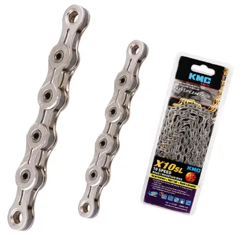 

Original X10SL-NP 2.0 KMC 10 Speed Chain Silver for Trekking 116 Link Super Light Nickel Plated Bike 10S KMC Chain + Magic Chain