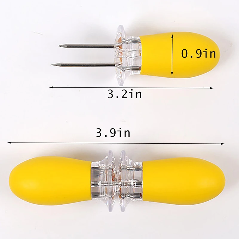 10 шт./упак. держатель кукурузы из нержавеющей стали шампуры щипцы Jumbo кукуруза на держателей Cob хот-дог вилки для мяса безопасные принадлежности для барбекю