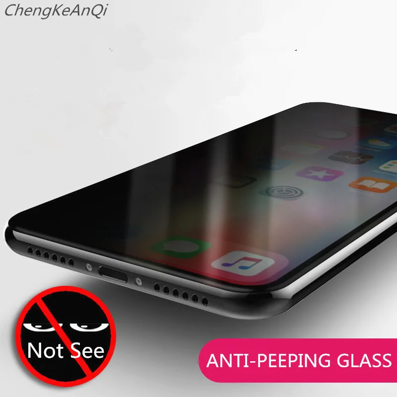 

9H 5D Curved Full Cover Tempered Glass Anti Spy Peeping Glare For iPhone X XS MAX XR 10 6 6S 7 8 Plus Privacy Screen Protector