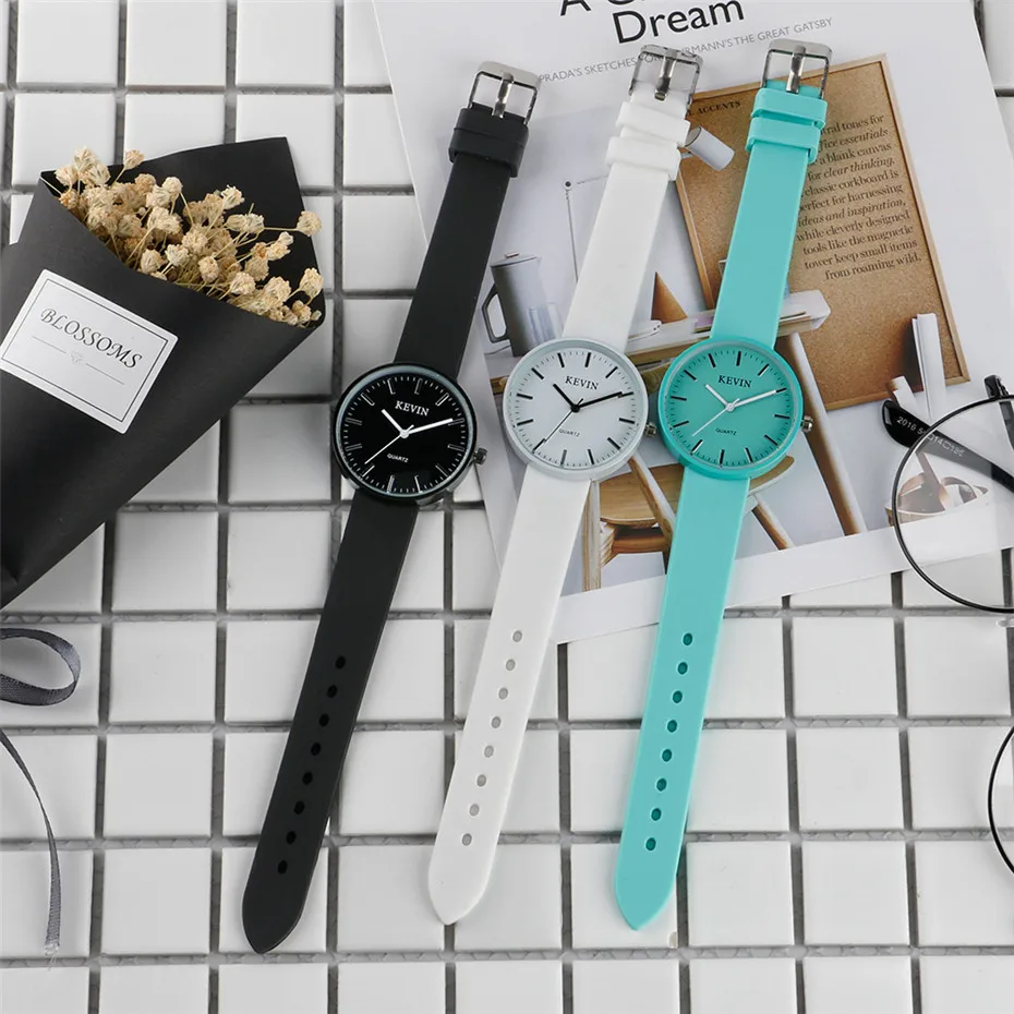 kevin casual round dial women watches elagant13