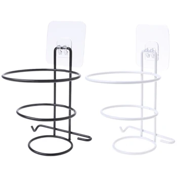 

Reusable Self Adhesive Hair Dryer Rack Iron Holder Bathroom Wall Storage Shelf