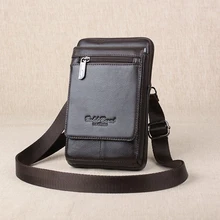 Мужские поясные сумки из натуральной кожи золотого и кораллового цвета на ремне, сумка через плечо для путешествий, мужская повседневная сумка для телефона, кошелек для монет