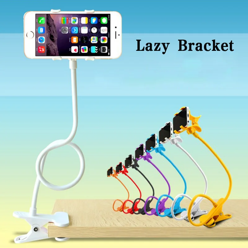 

Universal Lazy Android Mobile Phone Clip Holder GPS Desk Bed Stand Bracket 360Rotating Mount For iPhone4 5 6 6S Plus for samsung