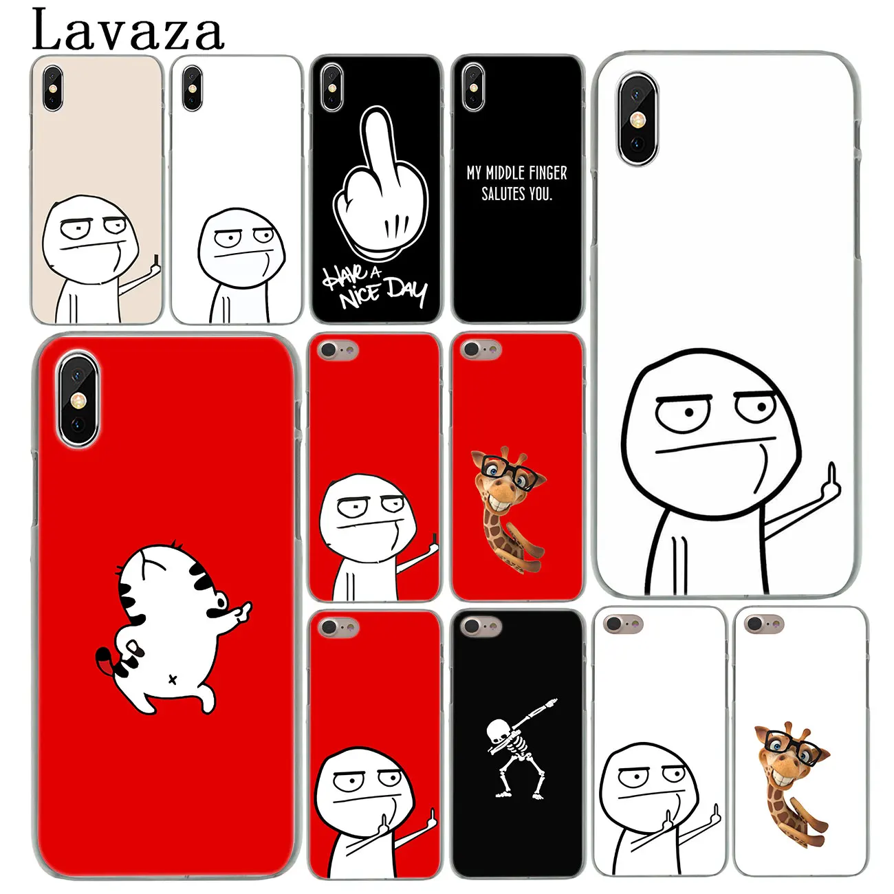 Lavaza meme face Middle Finger Funny Cartoon Lovers Cover