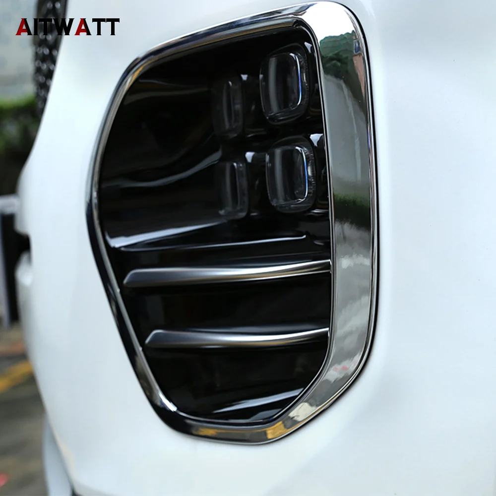 

ABS Chrome Front Fog Light Lamp Cover Trim Head Foglight Frame 2Pcs Car Styling Accessories For KIA KX5 Sportage 2016 2017
