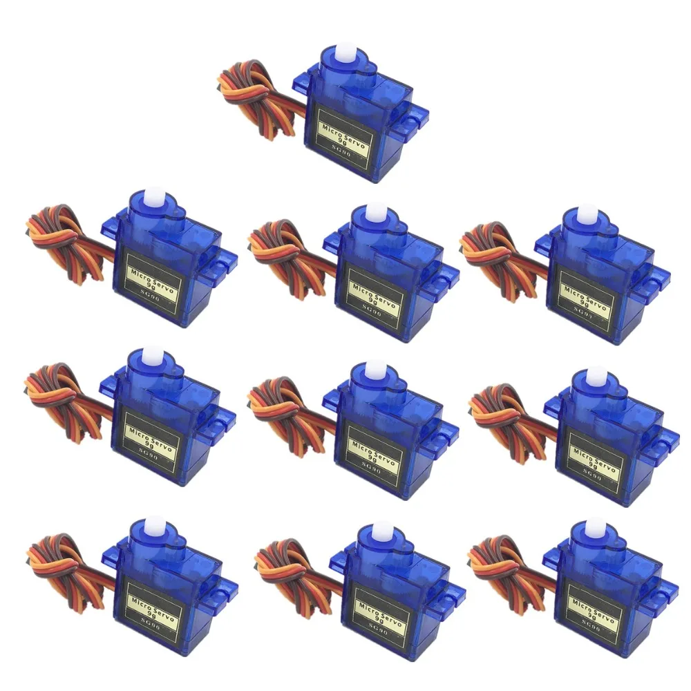 

5/10pcs/lot 100% NEW Wholesale SG90 9G Micro Servo Motor For Robot 6CH RC Helicopter Airplane Controls for Arduino