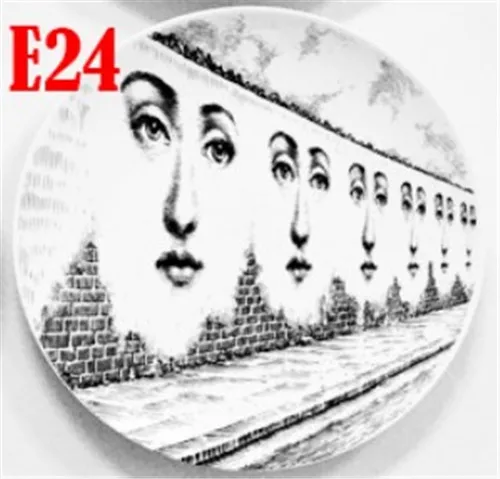 Винтажные художественные тарелки Fornasetti, декоративные настенные тарелки, тарелки, домашний фон " /6" - Цвет: 24