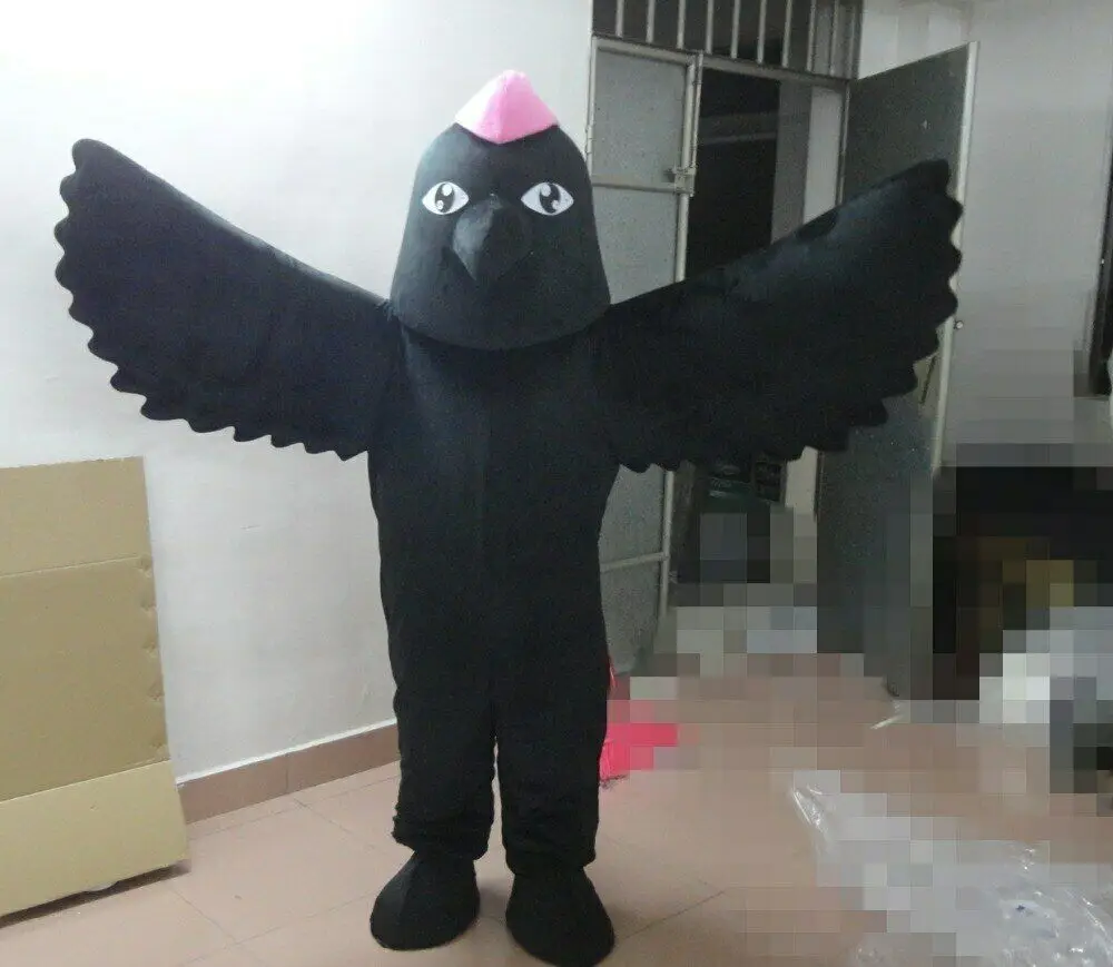 

Big Black Eagle Mascot Costume Cosplay Party Game Dress Outfit Advertising Halloween Adult