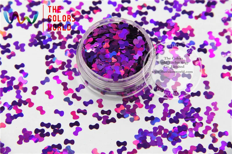 TCA800 Блестки для ногтей фиолетовый цвет в форме галстука 5 мм размер палитра блесток для дизайна ногтей и DIY принадлежности