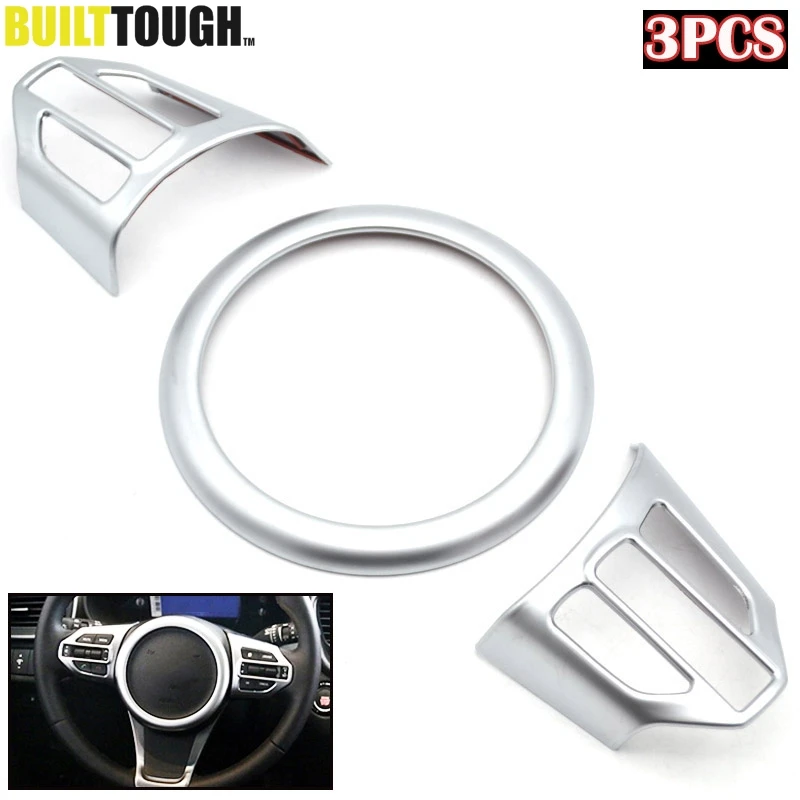 Chrome Steering Wheel Panel Cover Trim Badge Ring Bezel For Kia Optima 2016-2018