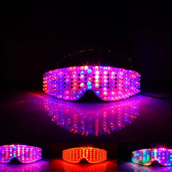 colorful led flashing glasses cool stage props party glassesin Party