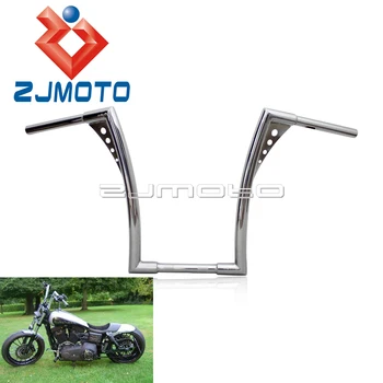 

Custom Motorcycle 16" Rise Handlebars 1-1/4" Ape Hanger 1" Bar Rise Handlebars For Harley Bobber Chopper FLST FXST Sportster XL