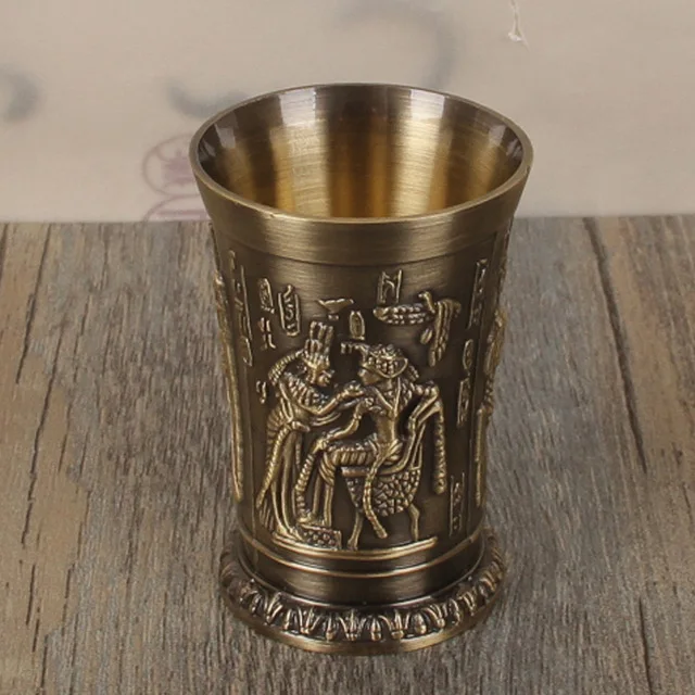 Ancient Egypt Metal Shot Glass 3 Pcs/Lot Bar Home Cocktail Liquor