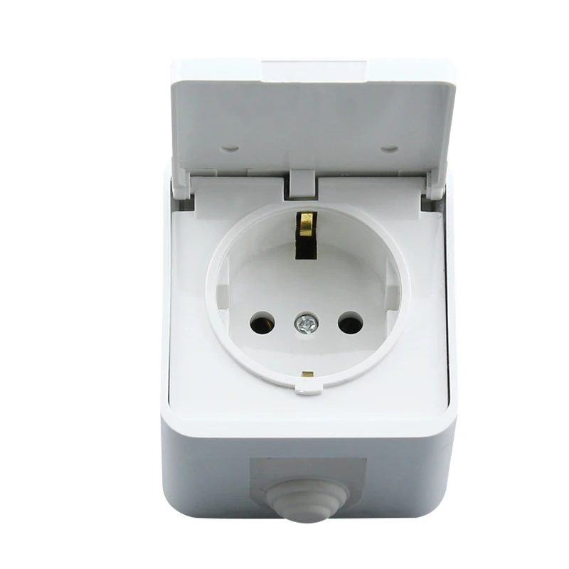 16A В 250 в европейский стандартный мощность outlet IP44 уровень водостойкий и яркий на открытом воздухе крышка розетки 79*63 * мм 50 мм