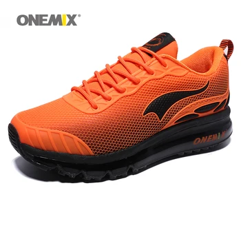 

ONEMIX Men's Sneakers Breathable Zapatillas Hombre Outdoor Man Shoes in Orange Trail Running Shoes Walking Sport Gym Sneakers