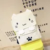 Cute Canvas Backpack Cartoon Cat Embroidery School Bag For Teenage Girls Backpacks Casual Ears Large Bags Pink Mochila XA909H 4