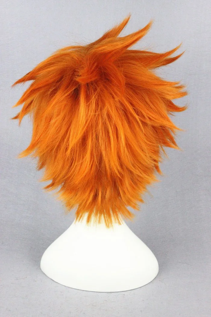 Высокое качество Аниме Haikyuu! Хината Syouyou косплей парик короткий оранжевый кудрявый термостойкие синтетические волосы парики+ парик колпачок