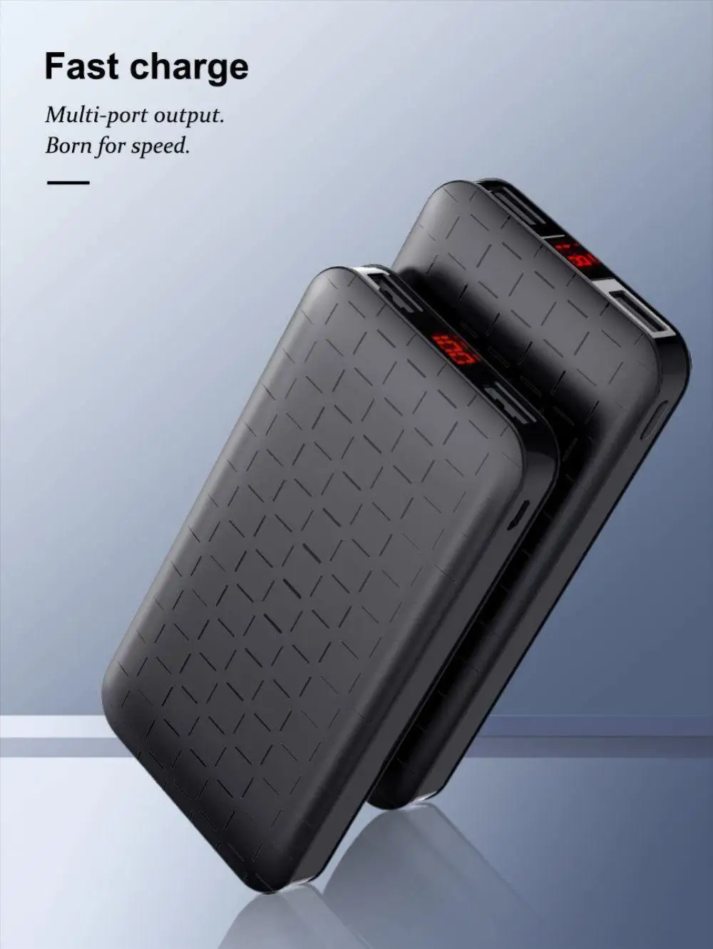 HOCO 10000 mAh power Bank Ультратонкий внешний аккумулятор с двумя usb портами Внешняя