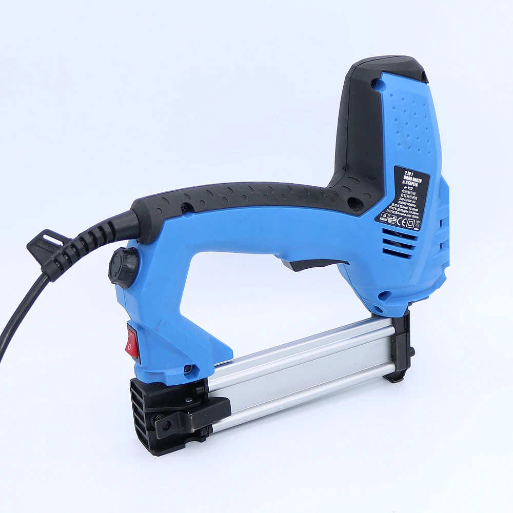 200V-240V Electric Staple Gun 2 In 1 Brad Nailer & Stapler Electric Nail Power Tool with 500 pcs nails for wood furniture 5