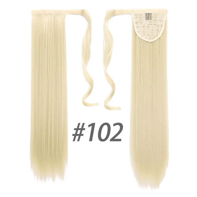 MSTN 24 Inches Long Synthetic Straight Ponytails for Women Natural Clip In Ponytail Hair Extension Hairpieces Blonde Fake Hair MSTN 24 Inches Long Synthetic Straight Ponytails for Women Natural Clip In Ponytail Hair Extension Hairpieces Blonde Fake Hair