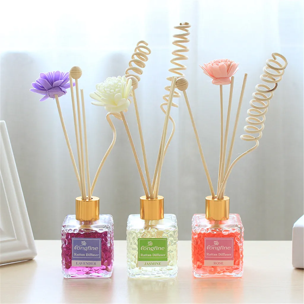 

2019 New Reed Oil Diffusers with Natural Sticks, Glass Bottle and Scented Oil 80ML Best Selling Best Price