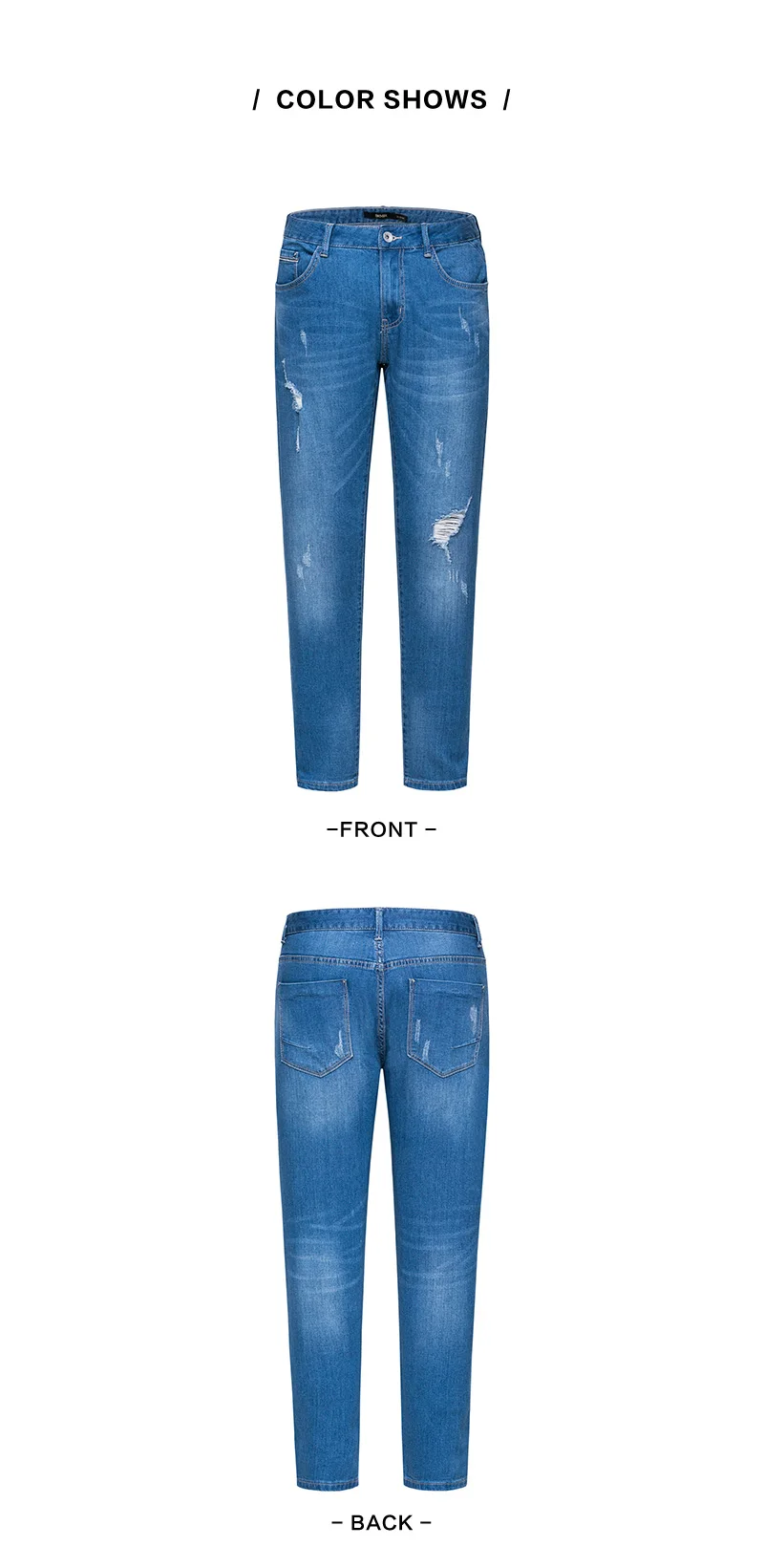 SEMIR Лето 2019 г. Новый для мужчин эластичные джинсы из хлопка брюки для девочек свободный крой джинсовые мотобрюки бренд модные джинсы