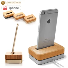 For iphone 7 wooden Bamboo Vertical Desktop dock for apple iPhone 6 6s 5s SE for