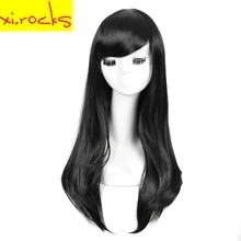 Xi.Rocks 70cm Synthetic Long Straight Black Wigs High Temperture Fiber Cosplay and Party Wigs For Women Xi.Rocks 70cm Synthetic Long Straight Black Wigs High Temperture Fiber Cosplay and Party Wigs For Women
