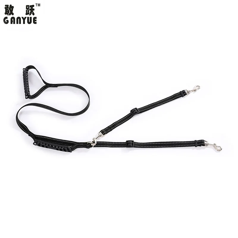 GanYue Dog Double Handle 3M Reflective Leash with Two Soft Handle Safe