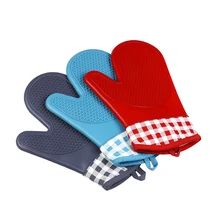 1 шт. термостойкая кухонная перчатка Толстая прихватка-перчатки для барбекю силиконовая решетка для барбекю печь для барбекю прихватка держатель для горшка кулинарная перчатка