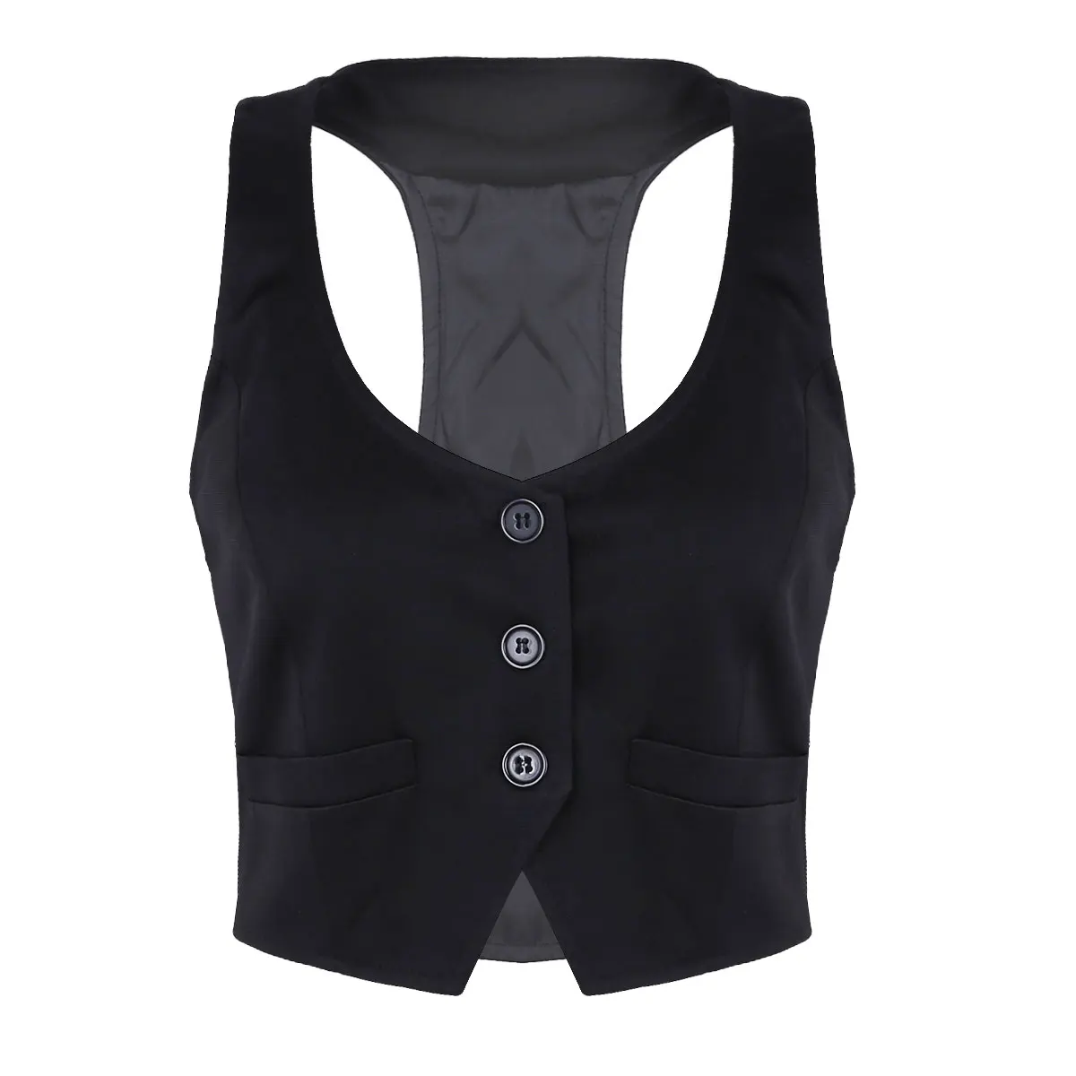 New Arrival Women Fashion V-Neck Sleeveless Button Down Fitted Racer Back Classic Vest Shirts Separate Waistcoat for Formal Wear puffer coat with hood Coats & Jackets