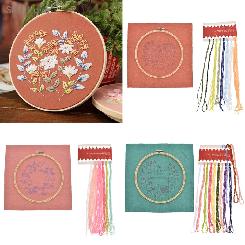 Chzimade DIY Вышивка лентами для начинающих Набор рукоделия вышивка крестиком