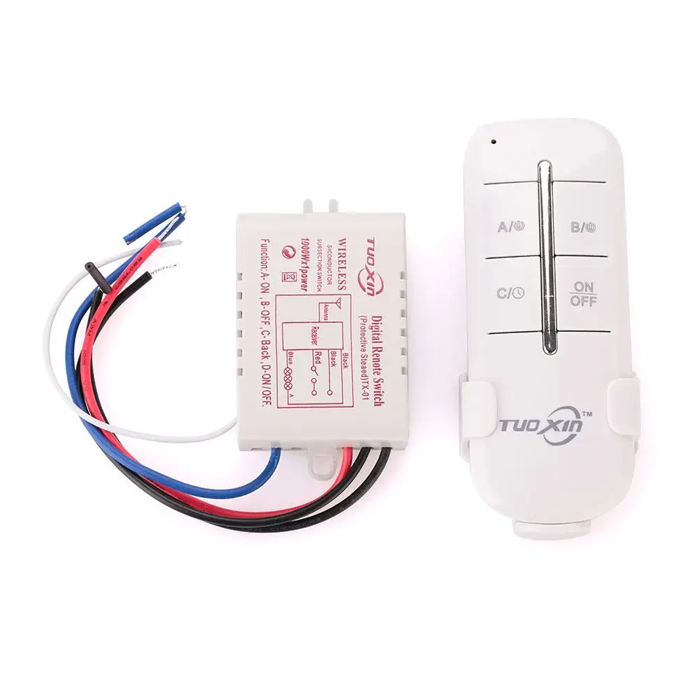 

1 Channel Way Wireless Light Lamp 110V Garage Switch Splitter Remote Control