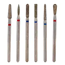 6 шт./компл. Нержавеющая сталь и сверлами для ногтей маникюр с полировкой педикюр машина для сушки ногтей аксессуар