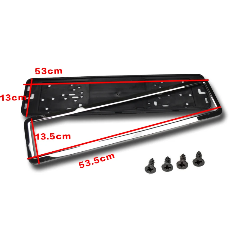 

1 x Stainless Steel European Universla Car License Plate Frame Number plate Holder Front and Rear Eu Plate