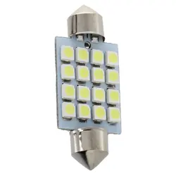 4X16 SMD светодиодный чистый белый интерьер автомобиля Купол C5W гирлянда лампа 39 мм 12 В