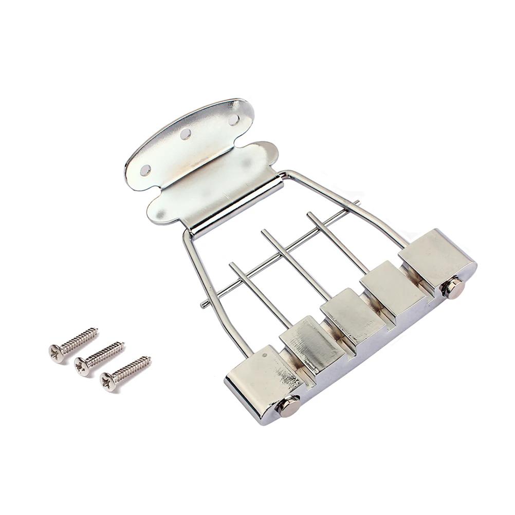

Chrome Plated Adjustable Professional Guitar Tailpiece Trapeze Replacement Guitar Parts for 4 String Jazz Archtop Bass Guitar