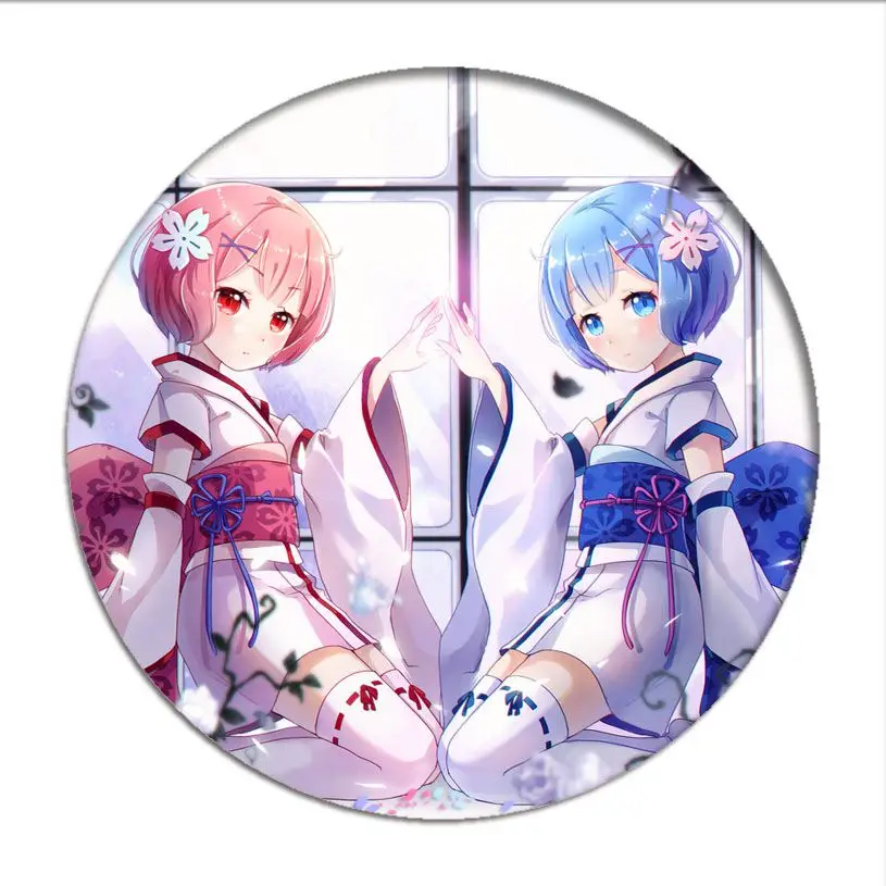 Re Zero kara Hajimeru Isekai Seikatsu Эмилия значок косплея Rem Ram брошь коллекция булавок Значки