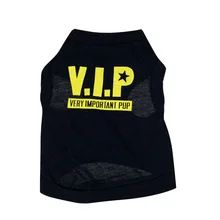 Жилет для собак VIP, летняя одежда для собак, щенков, черная хлопковая юбка, одежда для Тедди