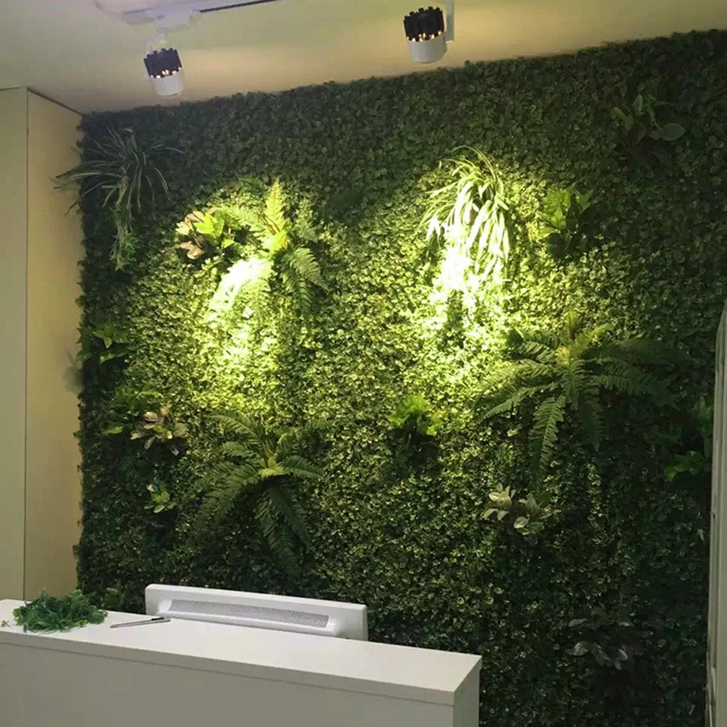 Artificial Plants Green Grass Flower Wall Panels Opening Ceremony Backdrop Floral Decor