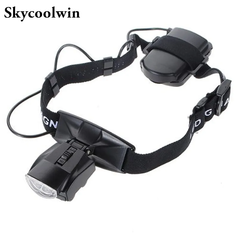 Headband Jeweler Magnifier reading Magnifying Glass Eye Loupe 2 LED