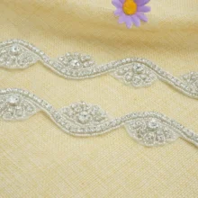 Серебряные стразы аппликация пояс невесты с украшением в виде кристаллов и жемчугом ленты свадебный пояс Кушак для свадебная одежда подружки невесты Dresses-RA144-Y9511