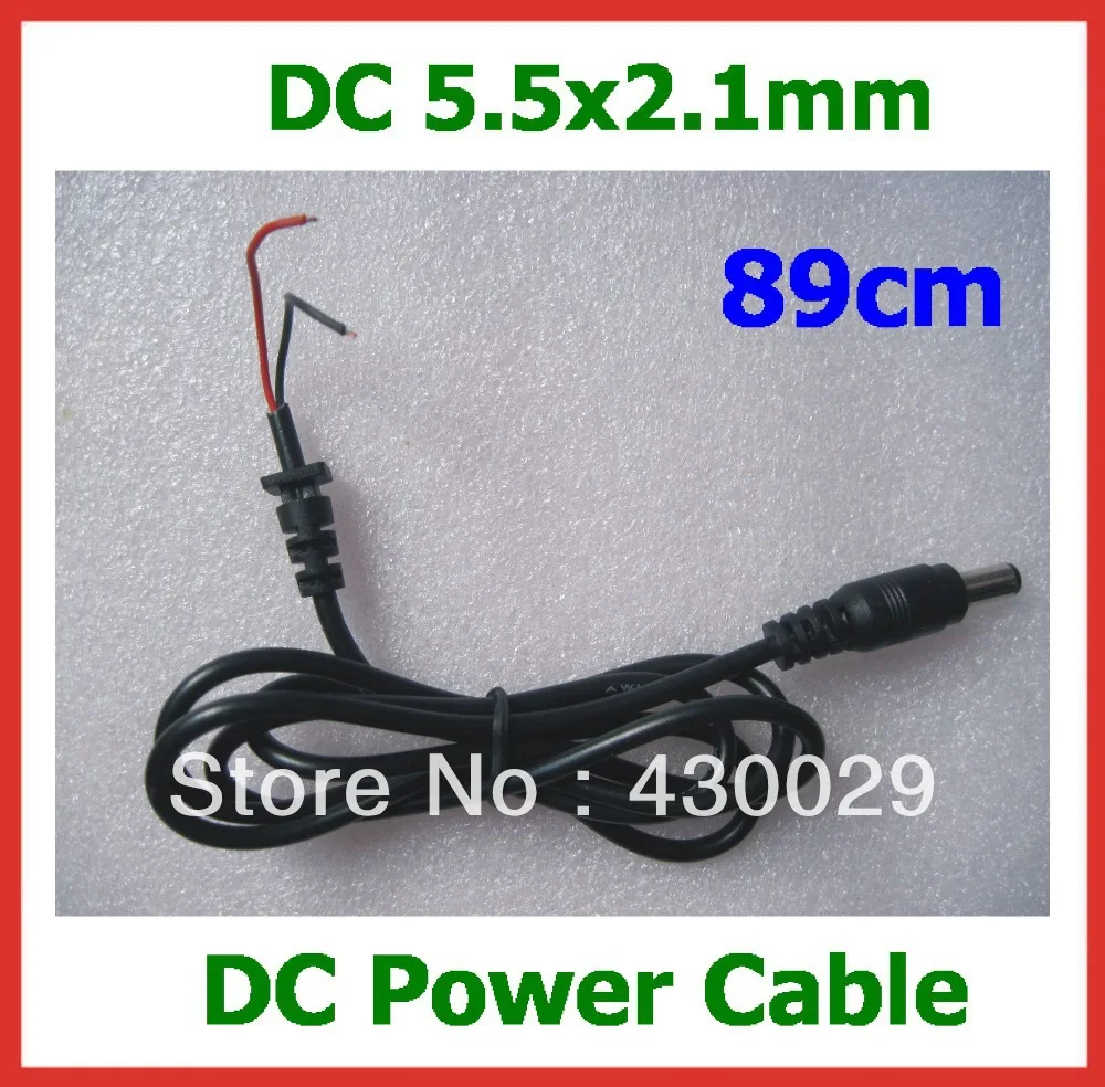 

10pcs 5.5x2.1mm 5.5/2.1 DC Tip Plug Connector DC Power Cable for Laptop Charger DC Cable No Magnetic Ring Free shipping