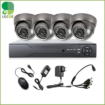 

4CH DVR 4pcs Waterproof Outdoor dome 1200TVL CCTV Home Security IR-CUT Outdoor NightVision Camera Alarm System
